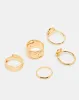 Women Gold Embellished Rings (5 Piece) sold by Redtag