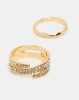 Women Gold Embellished Rings (5 Piece) sold by Redtag