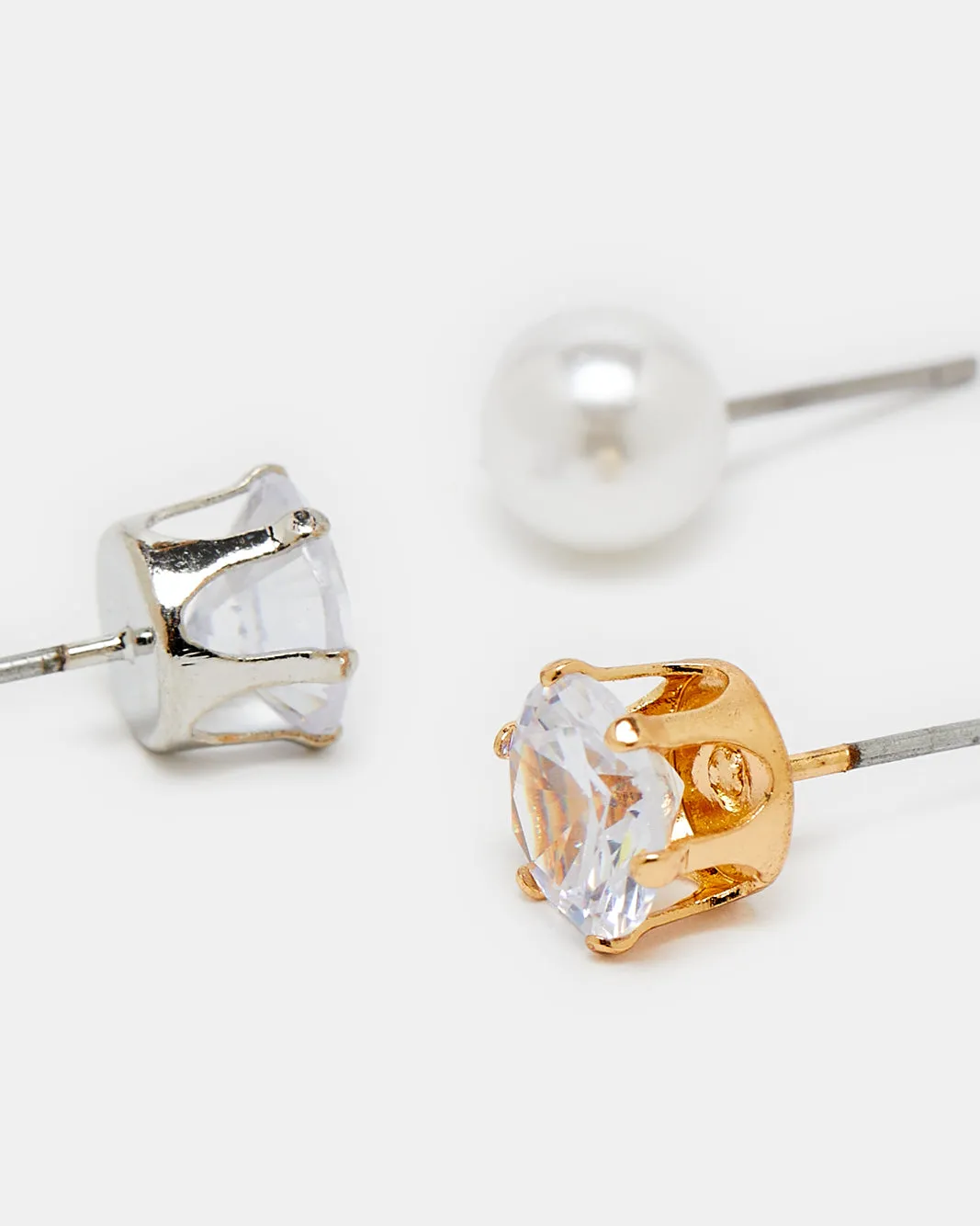 Women Gold Embellished Studs (9 Pairs) sold by Redtag product image thumbnail 3