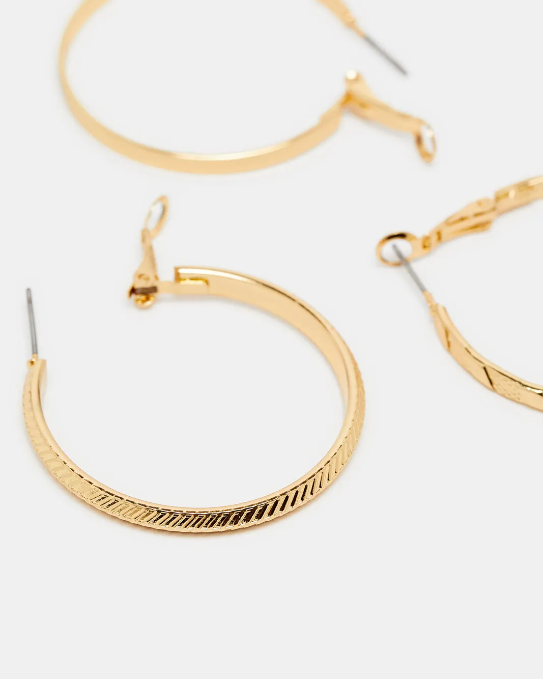 Women Gold Embellished Studs (3 Pairs) sold by Redtag product image thumbnail 3