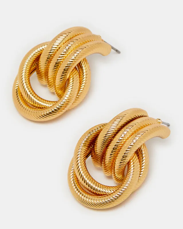 Women Gold Embellished Earring sold by Redtag