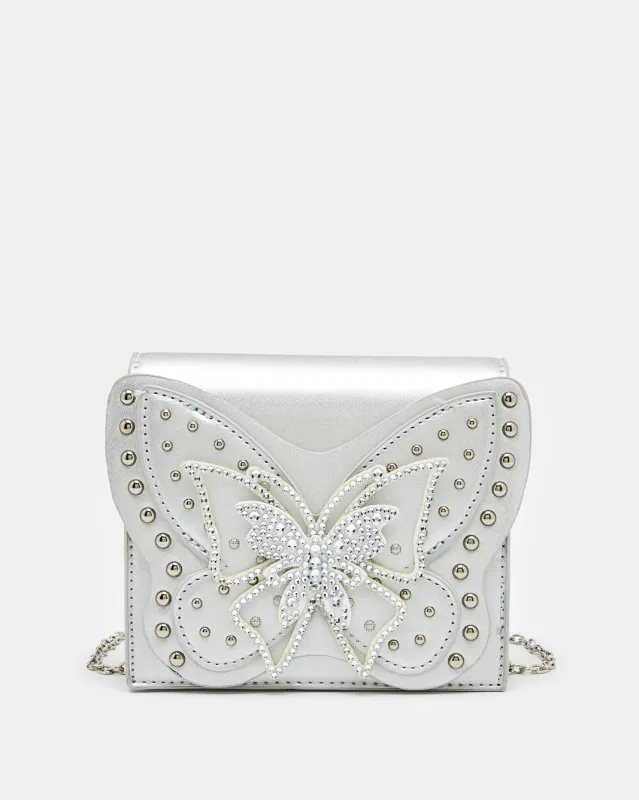 Girls Silver Butterfly Crossbody sold by Redtag