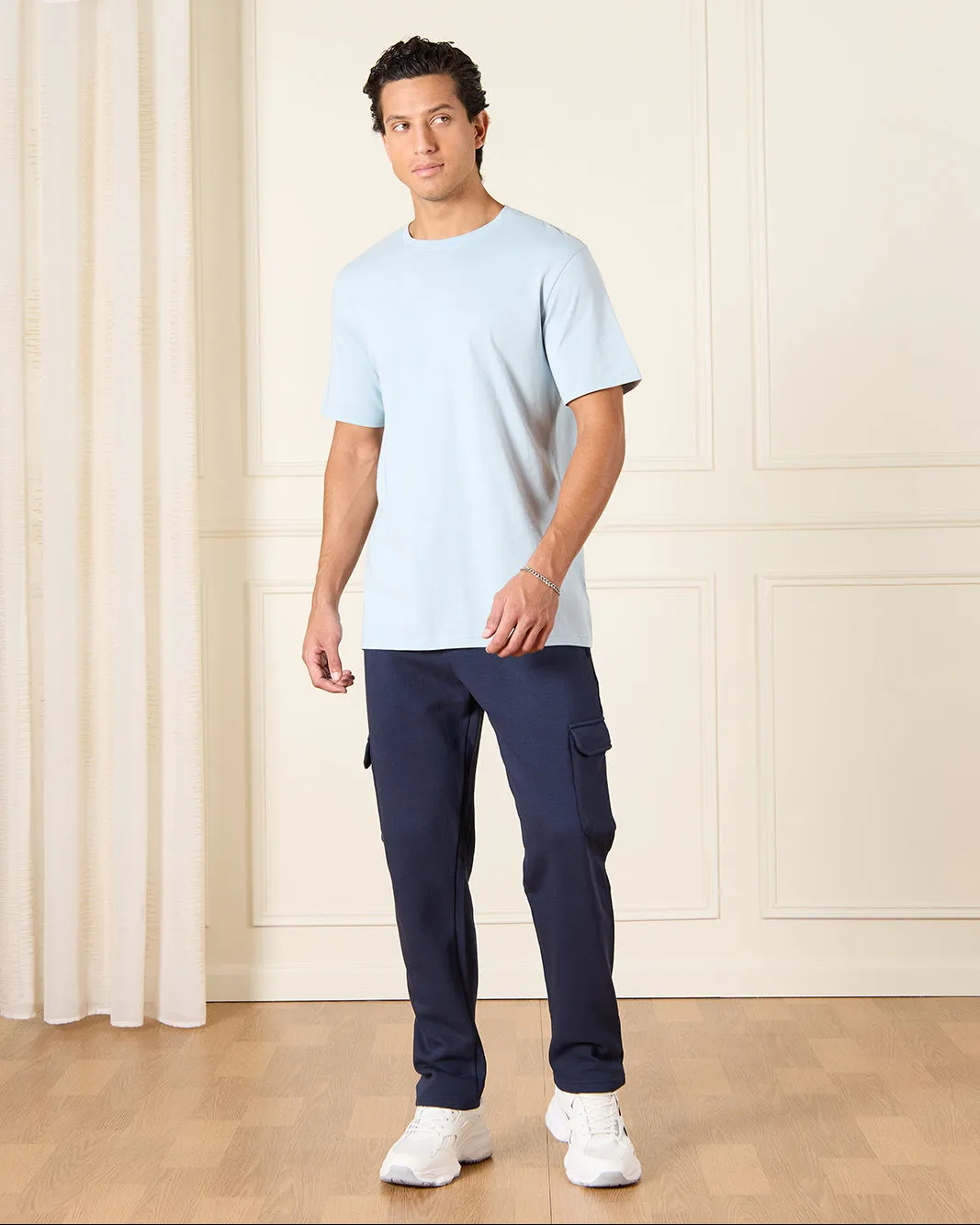 Men Blue Basic T-Shirt sold by Redtag product image thumbnail 2