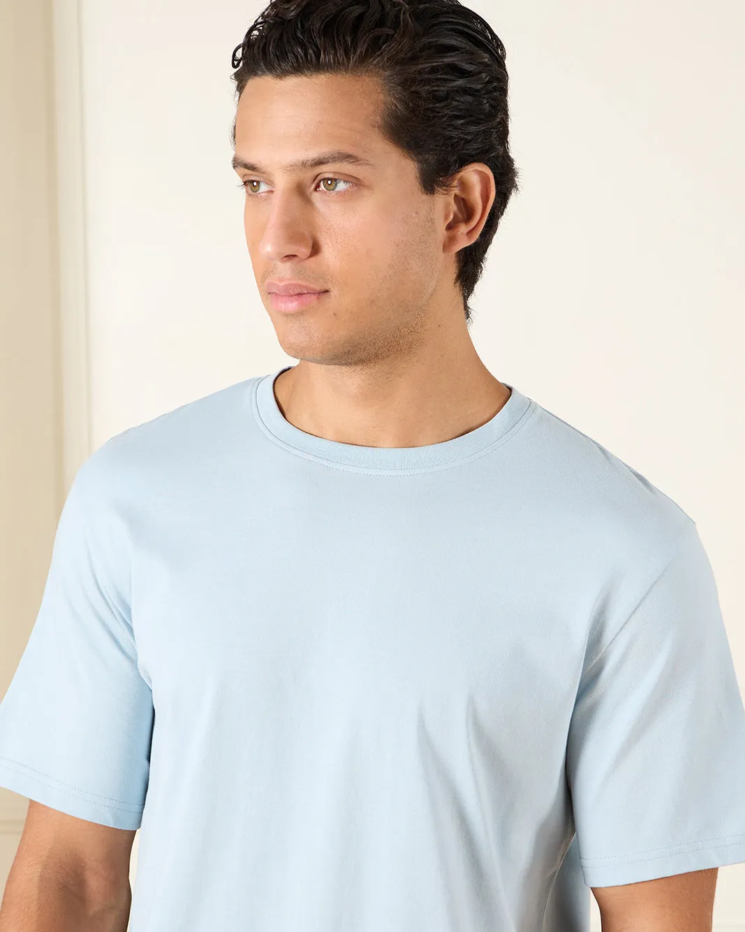 Men Blue Basic T-Shirt sold by Redtag product image thumbnail 4