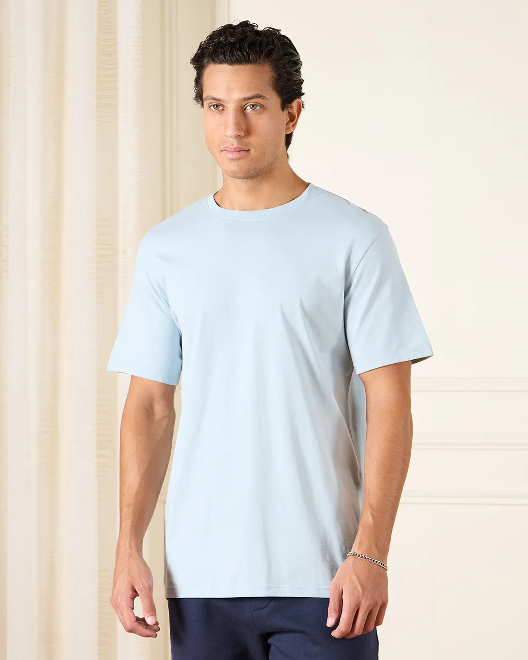 Men Blue Basic T-Shirt sold by Redtag