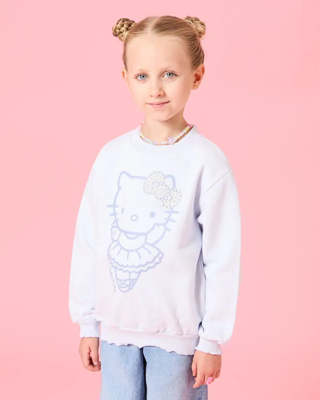 Girls Blue Hello Kitty Embellished Sweatshirt sold by Redtag