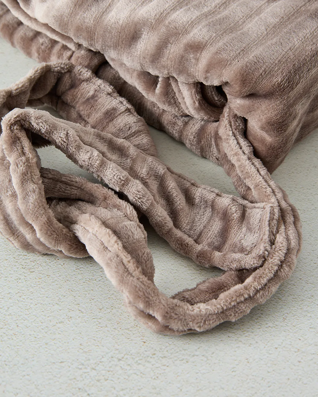 Taupe Textured Fleece Bathrobe (XXL) sold by Redtag product image thumbnail 3