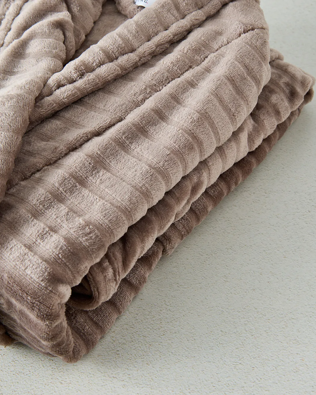 Taupe Textured Fleece Bathrobe (XXL) sold by Redtag product image thumbnail 4