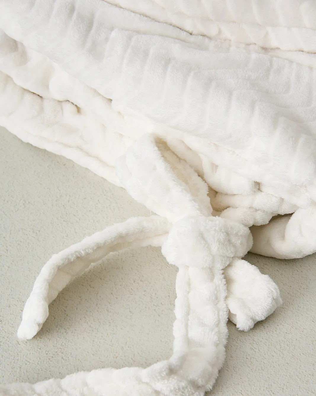 Cream Flannel Fleece Bathrobe (XXL) sold by Redtag product image thumbnail 3