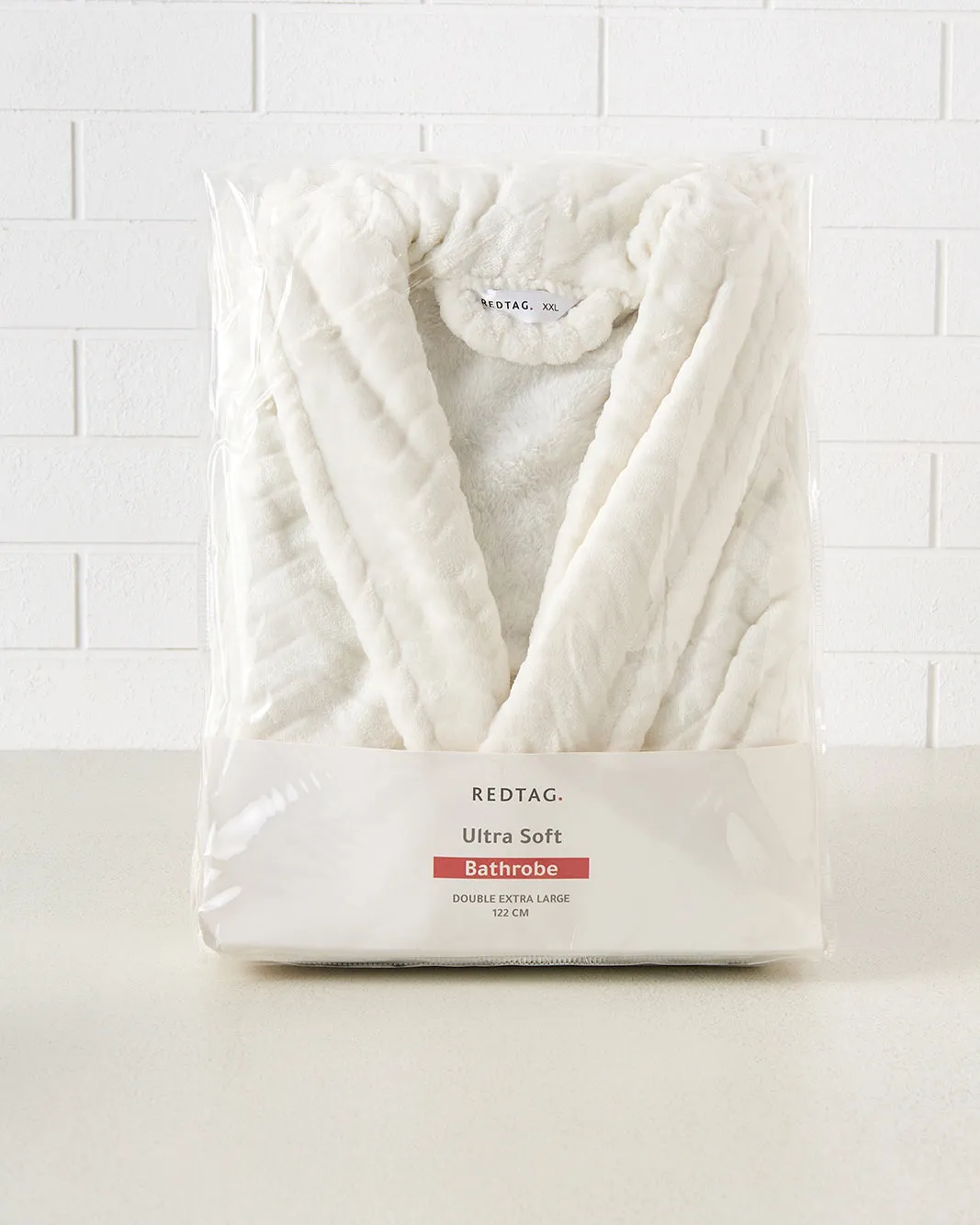 Cream Flannel Fleece Bathrobe (XXL) sold by Redtag product image thumbnail 4