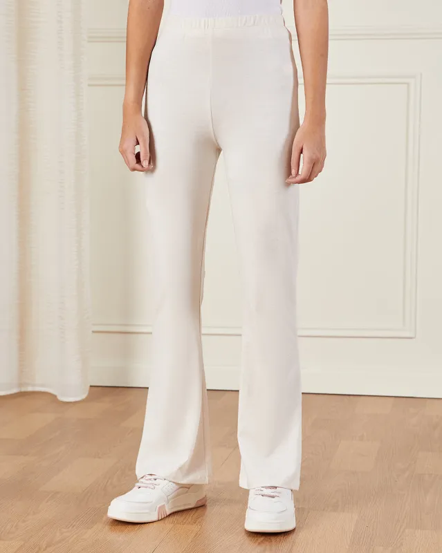 Senior Girls Ivory Basic Leggings sold by Redtag