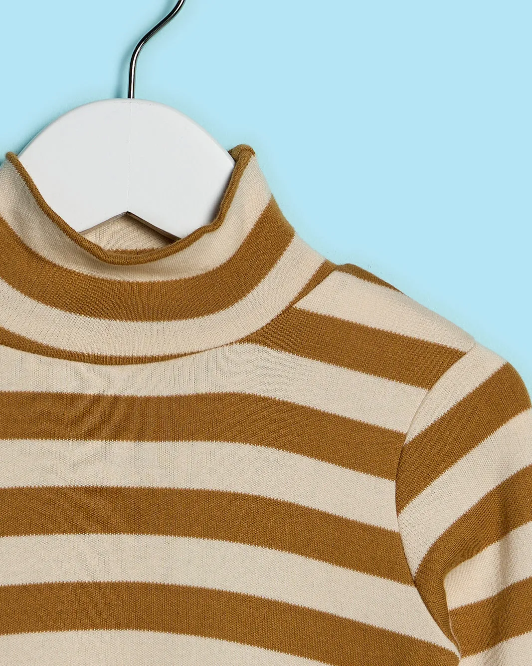 Infant Boys Brown Striped High Neck T-Shirt sold by Redtag product image thumbnail 2