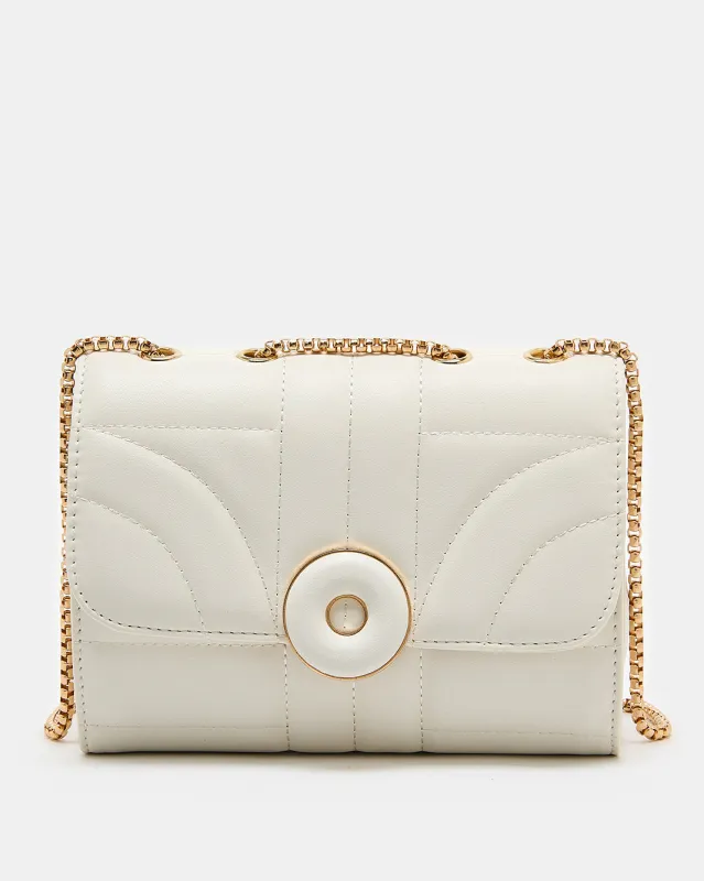 Women White Embellished Messenger Bag sold by Redtag