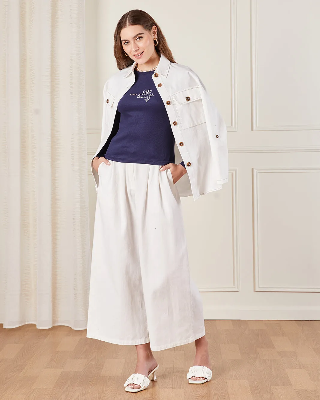 Women Navy Printed T-Shirt sold by Redtag product image thumbnail 2