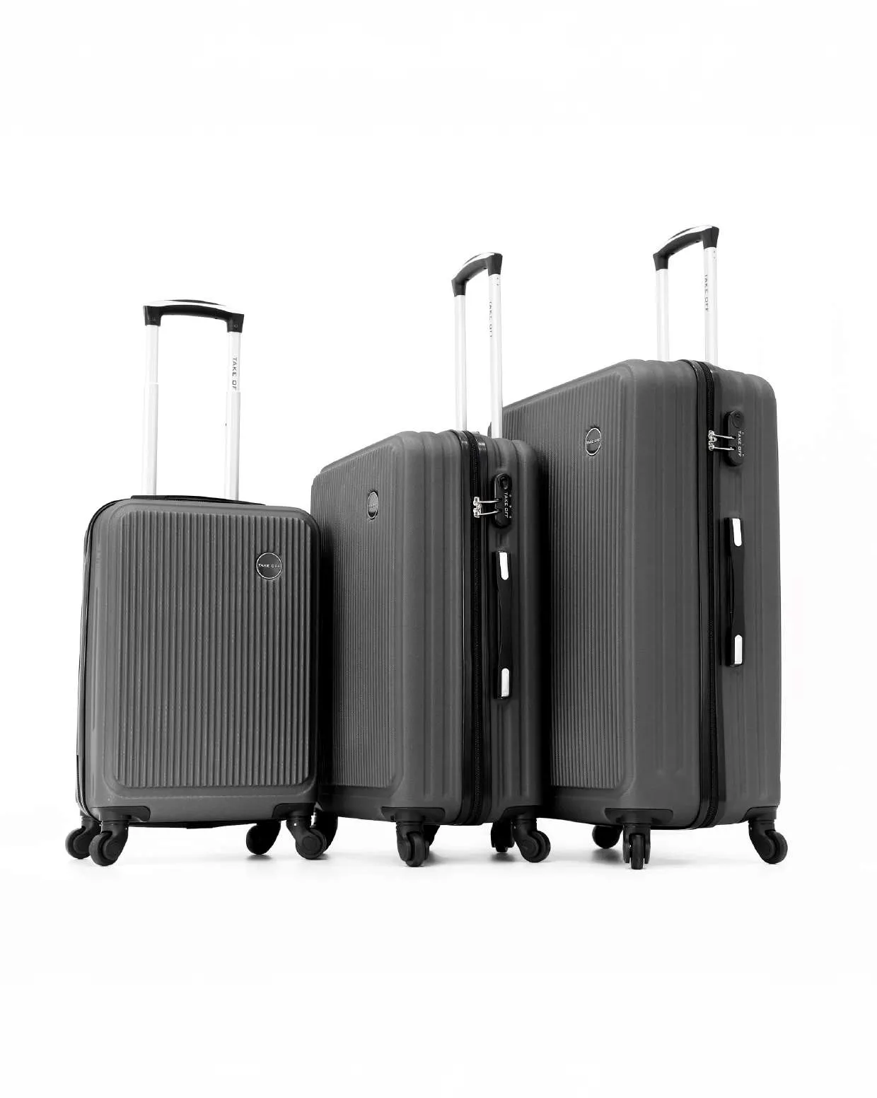 Giordano Take Off Black 24” PP Hard Luggage with 360° Spin and TSA Lock (Medium) sold by Redtag