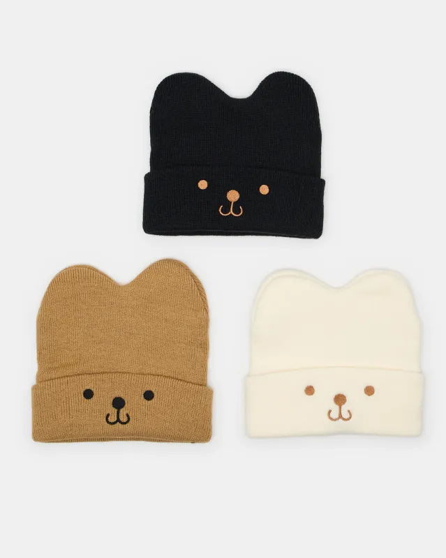 Boys Assorted Knitted Cap Set (Pack Of 3) sold by Redtag