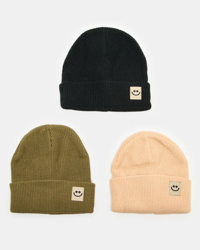 Boys Assorted Knitted Cap Set (Pack Of 3) sold by Redtag