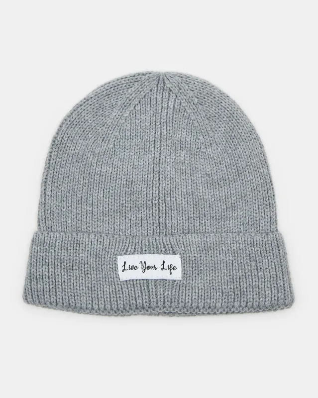 Women Grey Knitted Cap sold by Redtag