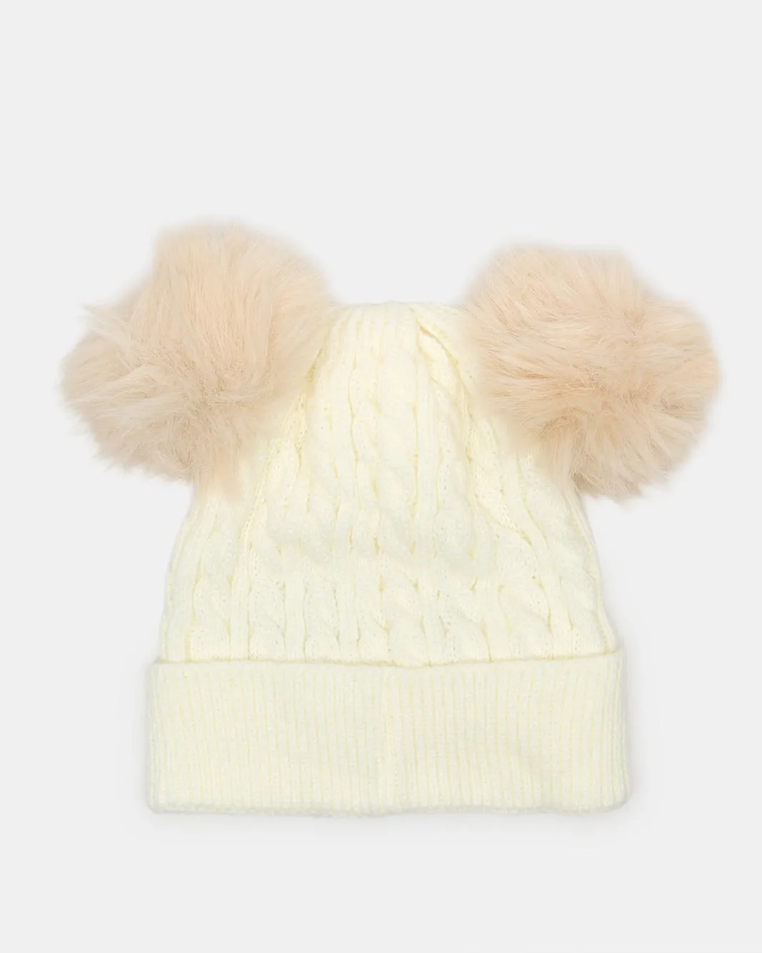 Women Ivory Embellished Knitted Cap sold by Redtag product image thumbnail 3