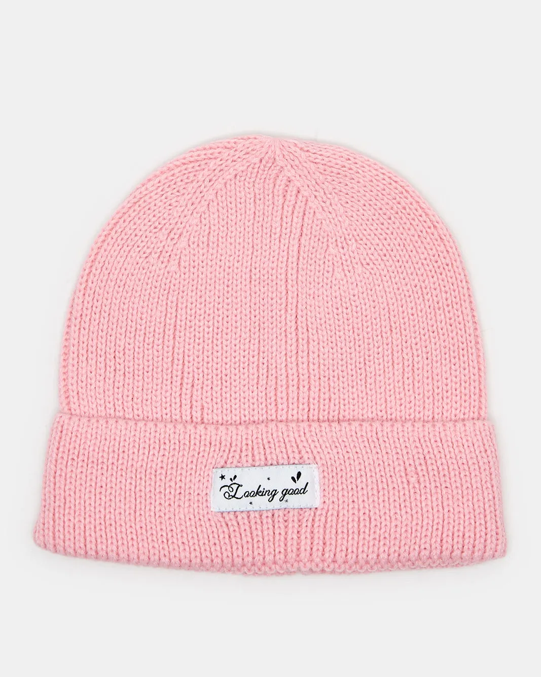 Women Pink Knitted Cap sold by Redtag