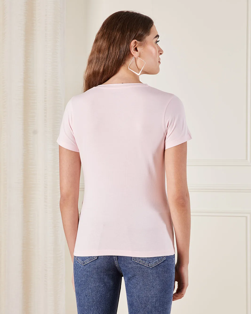 Women Apricot Basic T-Shirt sold by Redtag product image thumbnail 3
