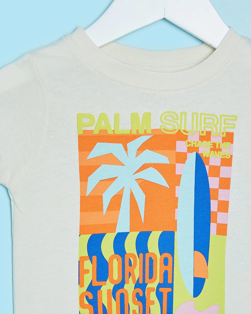 Infant Boys Beige Palm Print T-Shirt sold by Redtag product image thumbnail 2