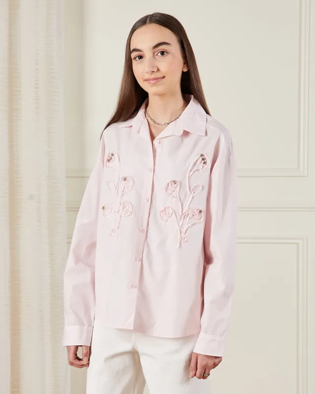 Senior Girls Pink Embellished Shirt sold by Redtag
