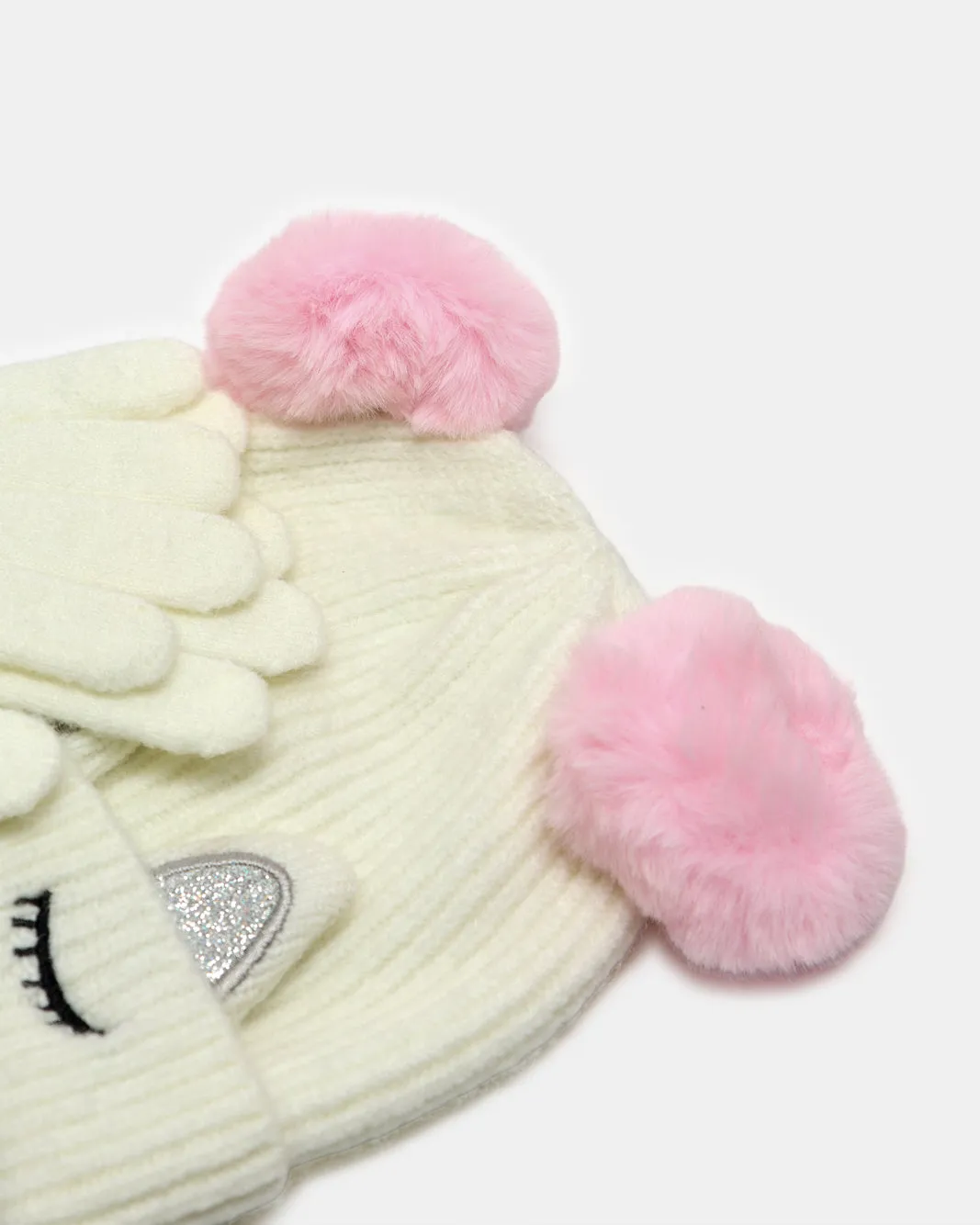 Girls White Knitted Scarf Set (2 Piece) sold by Redtag product image thumbnail 5