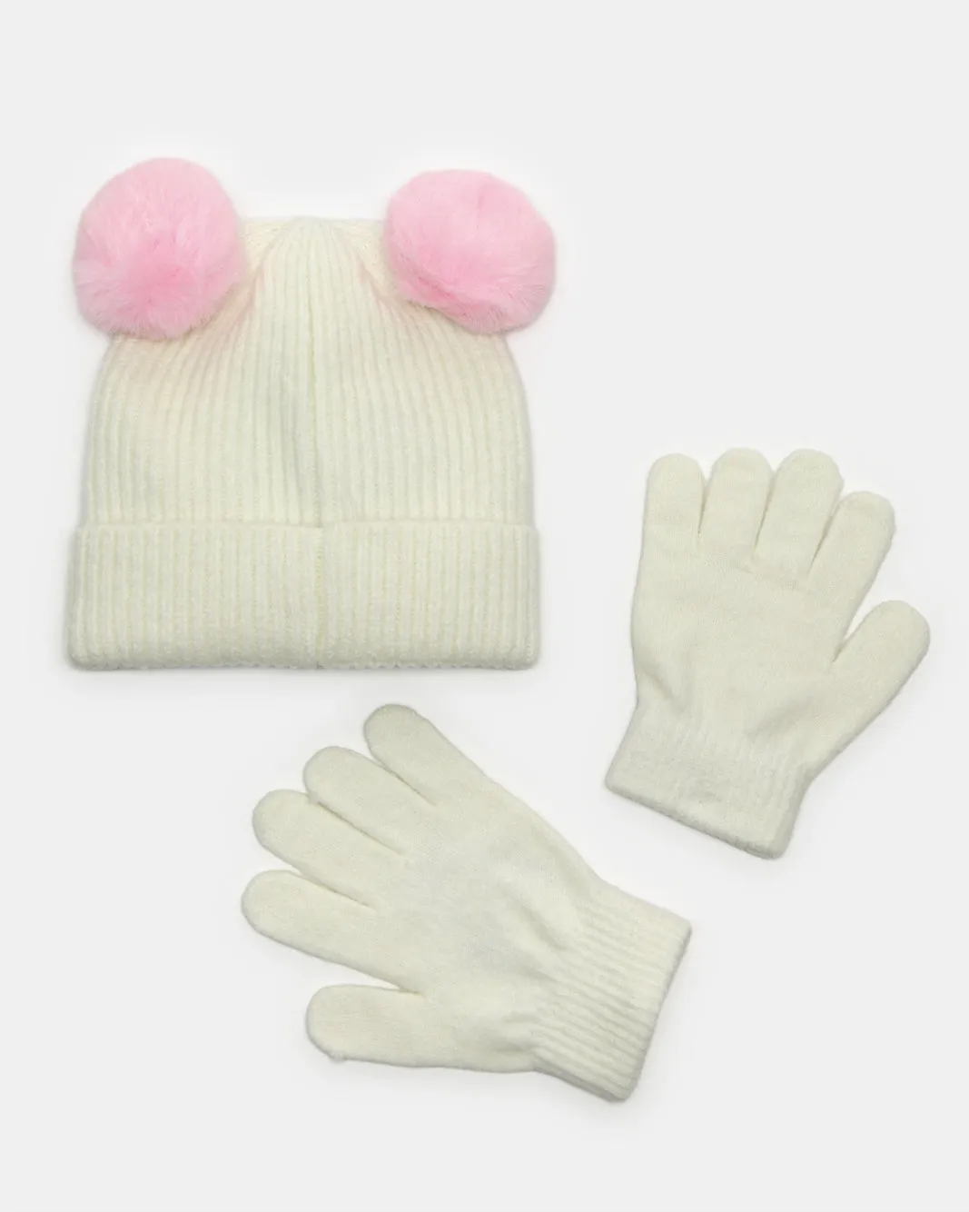 Girls White Knitted Scarf Set (2 Piece) sold by Redtag product image thumbnail 2