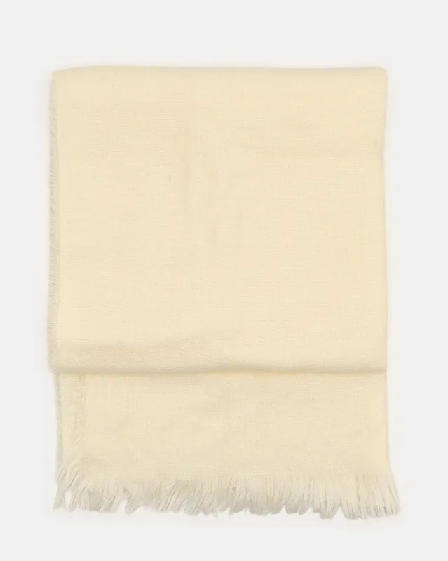 Women Ivory Embellished Knitted Blanket Scarf sold by Redtag