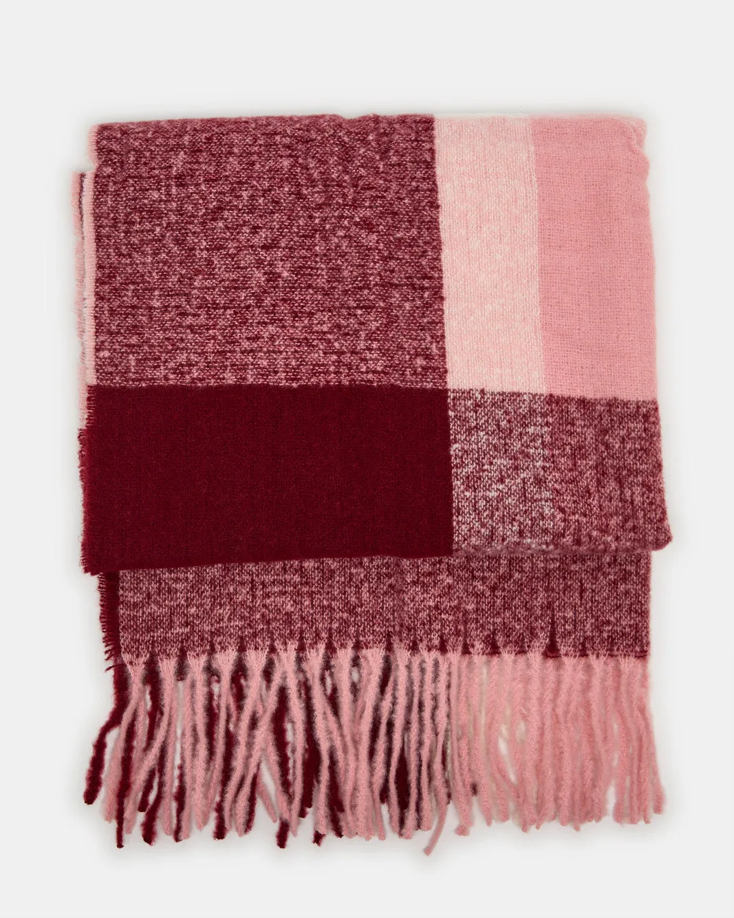 Women Pink Knitted Blanket Scarf sold by Redtag