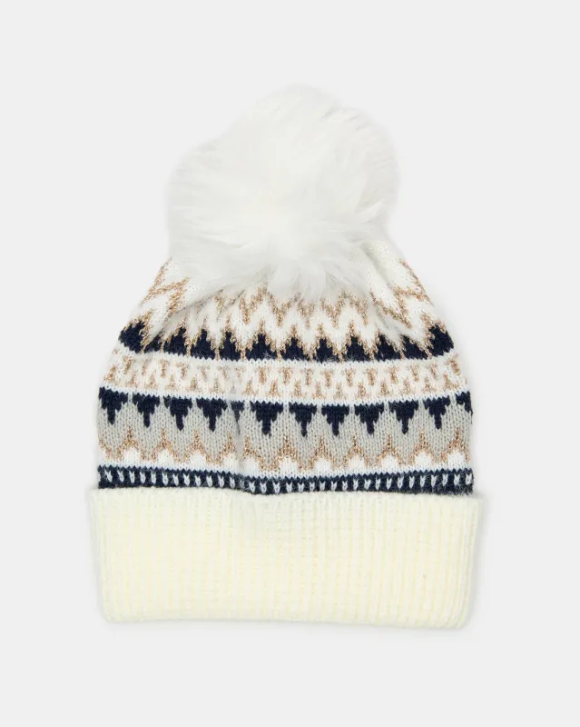 Women Ivory Embellished Cap sold by Redtag