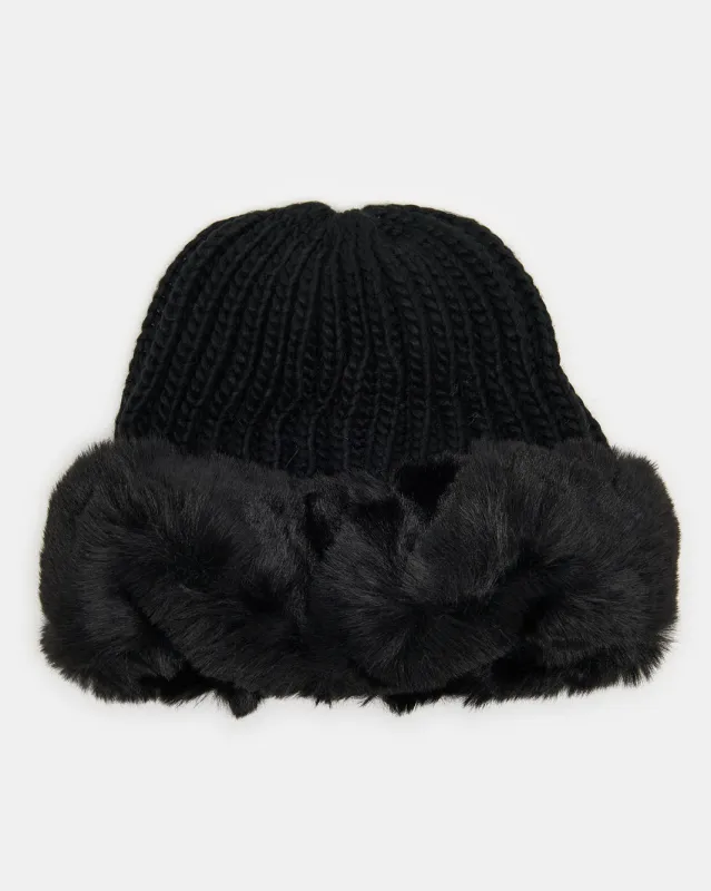 Women Black Embellished Cap sold by Redtag