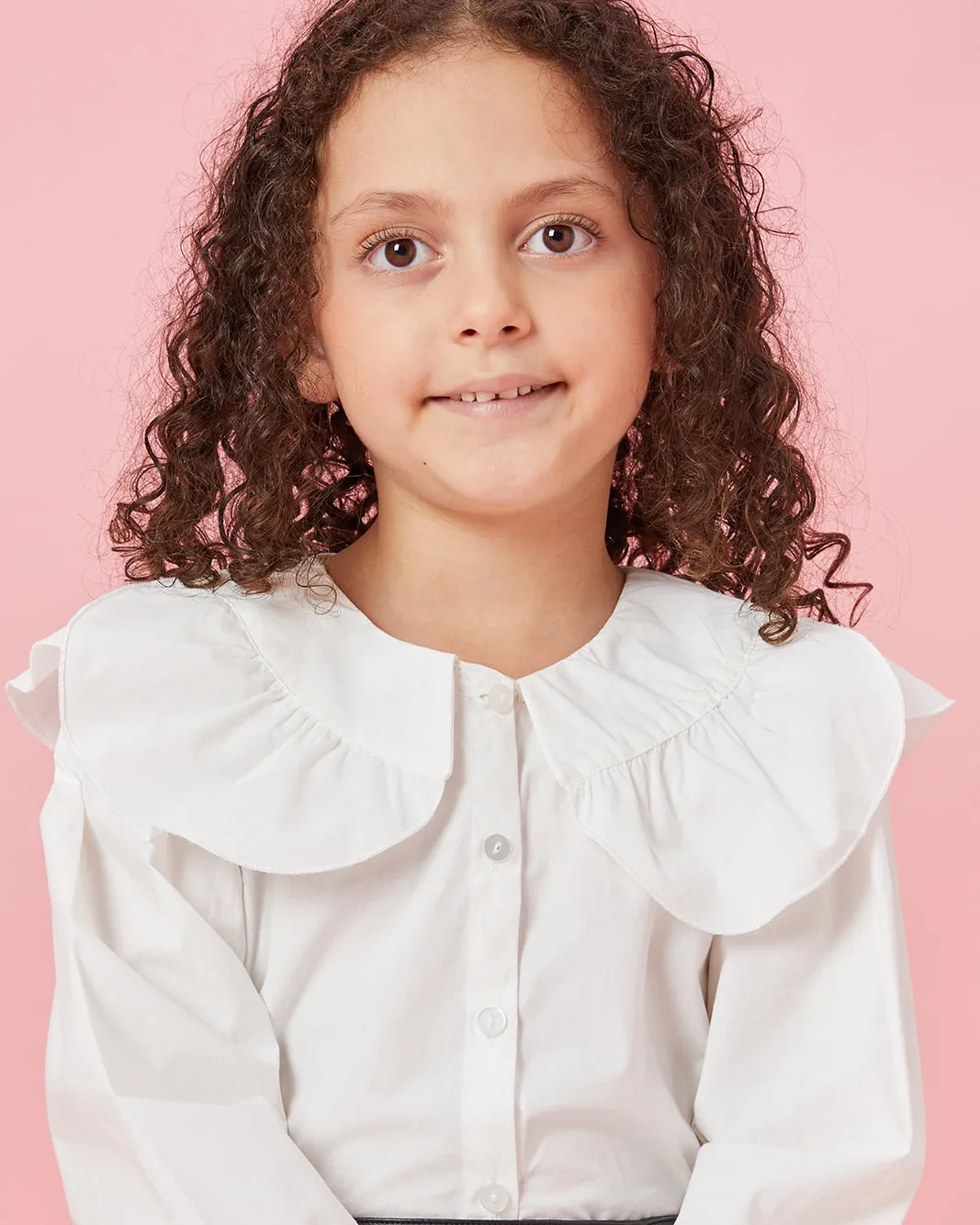 Girls White Poplin Blouse sold by Redtag product image thumbnail 4