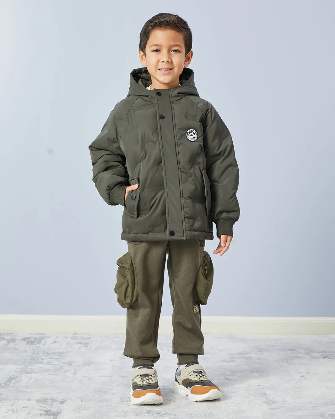 Boys Olive Cargo Pocket Track Pants sold by Redtag product image thumbnail 2