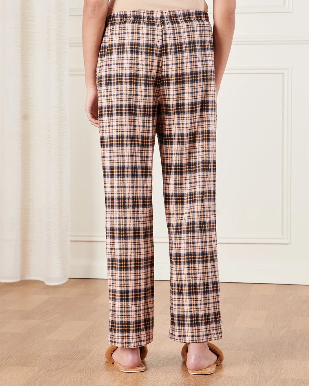 Women Beige Checkered Pyjama Bottom sold by Redtag product image thumbnail 3