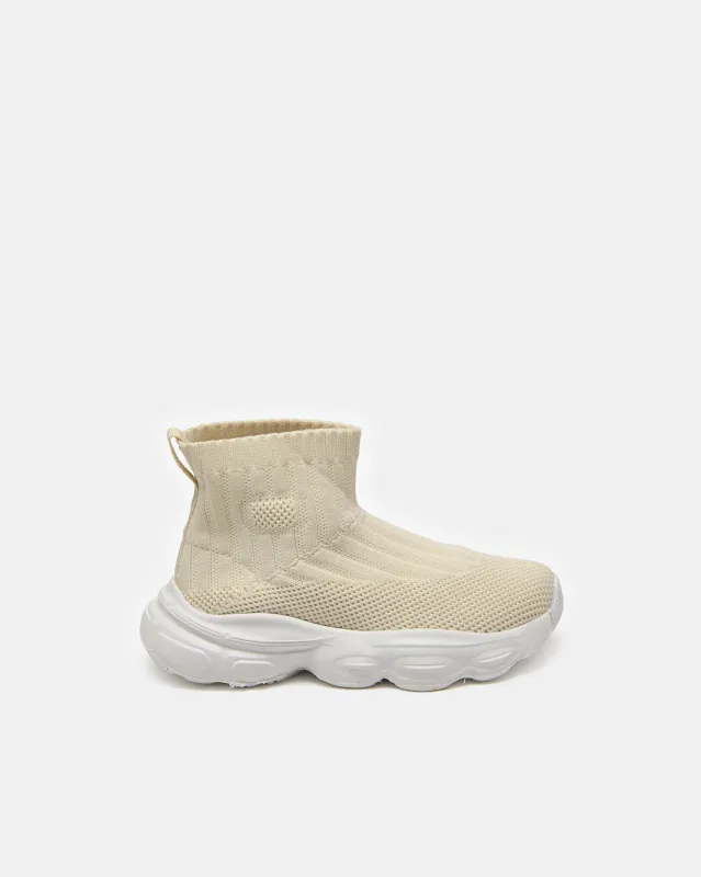 Infant Boys Cream High Top Sneakers sold by Redtag