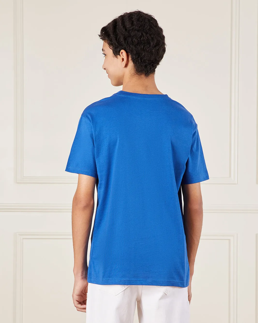 Senior Boys Blue Printed T-Shirt sold by Redtag product image thumbnail 3