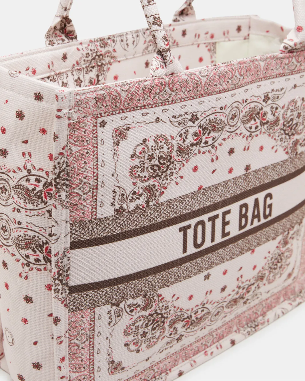 Women Beige Floral Printed Tote Bag sold by Redtag product image thumbnail 3