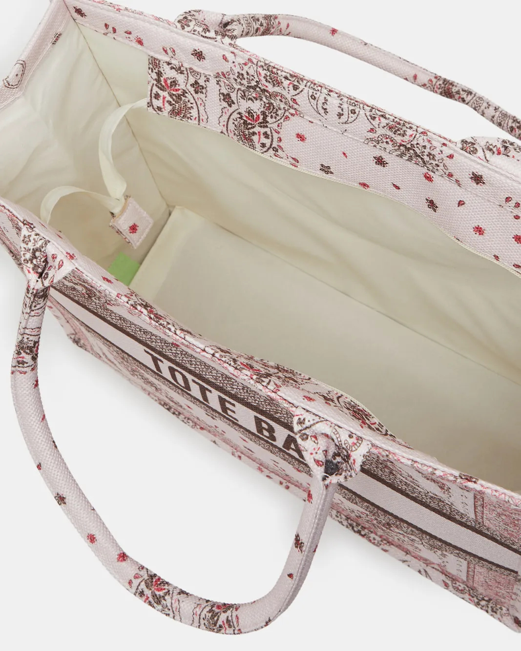 Women Beige Floral Printed Tote Bag sold by Redtag product image thumbnail 4