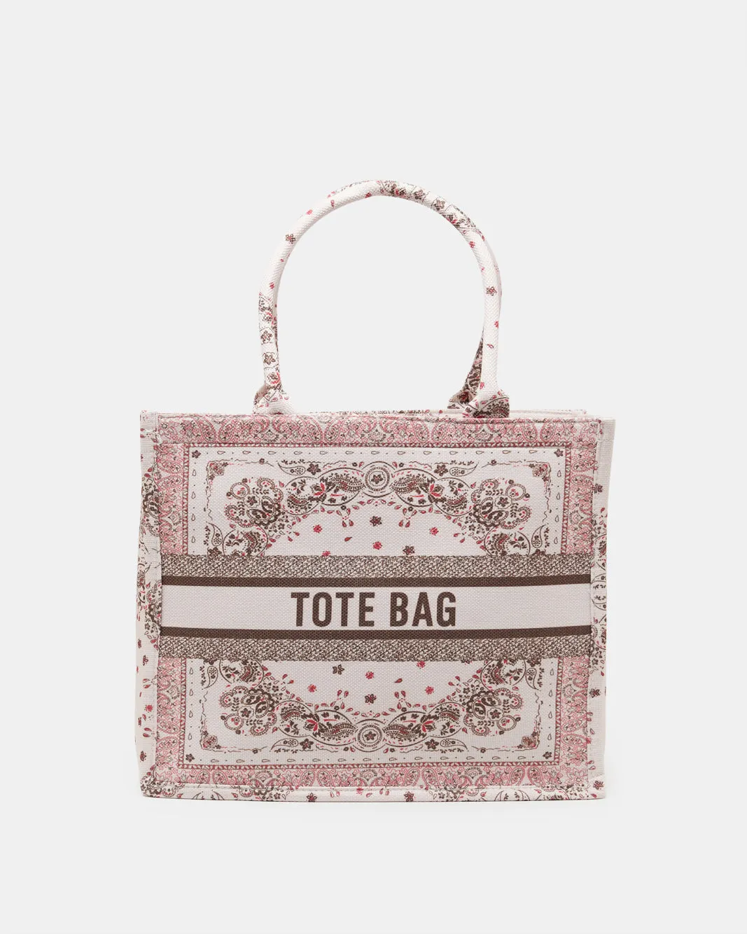 Women Beige Floral Printed Tote Bag sold by Redtag