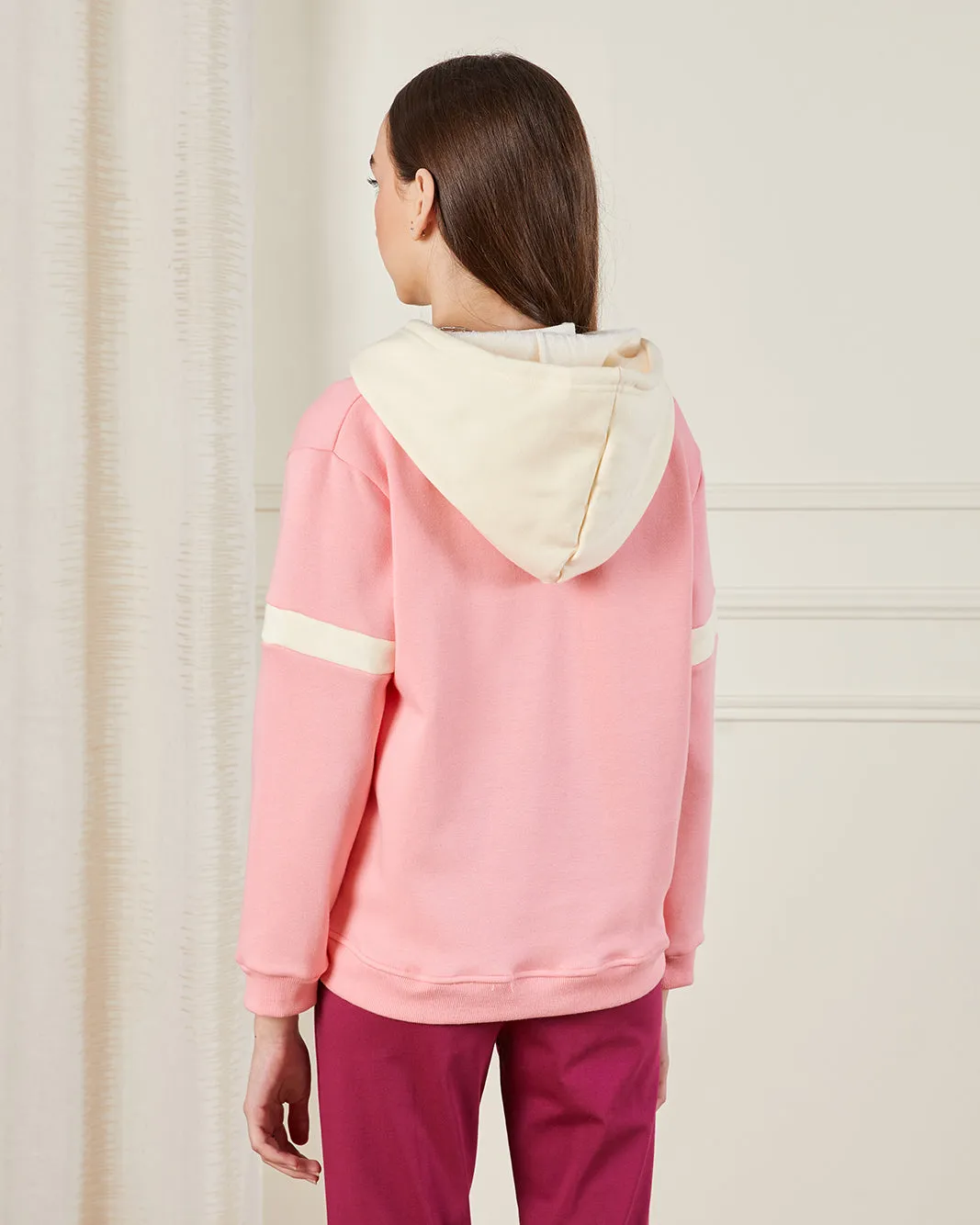 Senior Girls Pink Hooded Sweatshirt sold by Redtag product image thumbnail 3