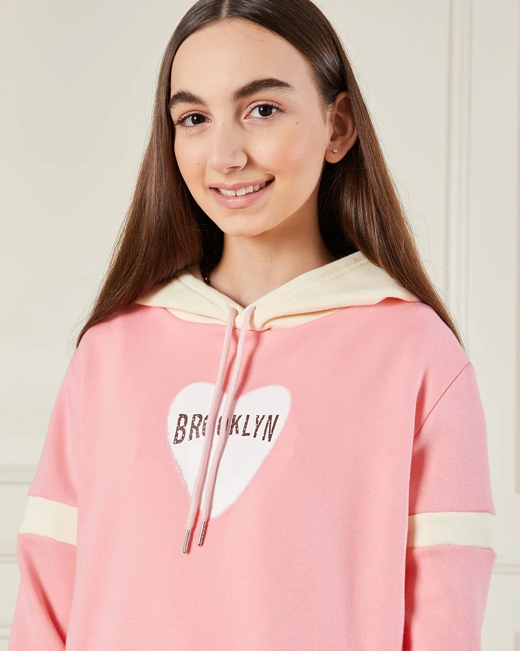 Senior Girls Pink Hooded Sweatshirt sold by Redtag product image thumbnail 4