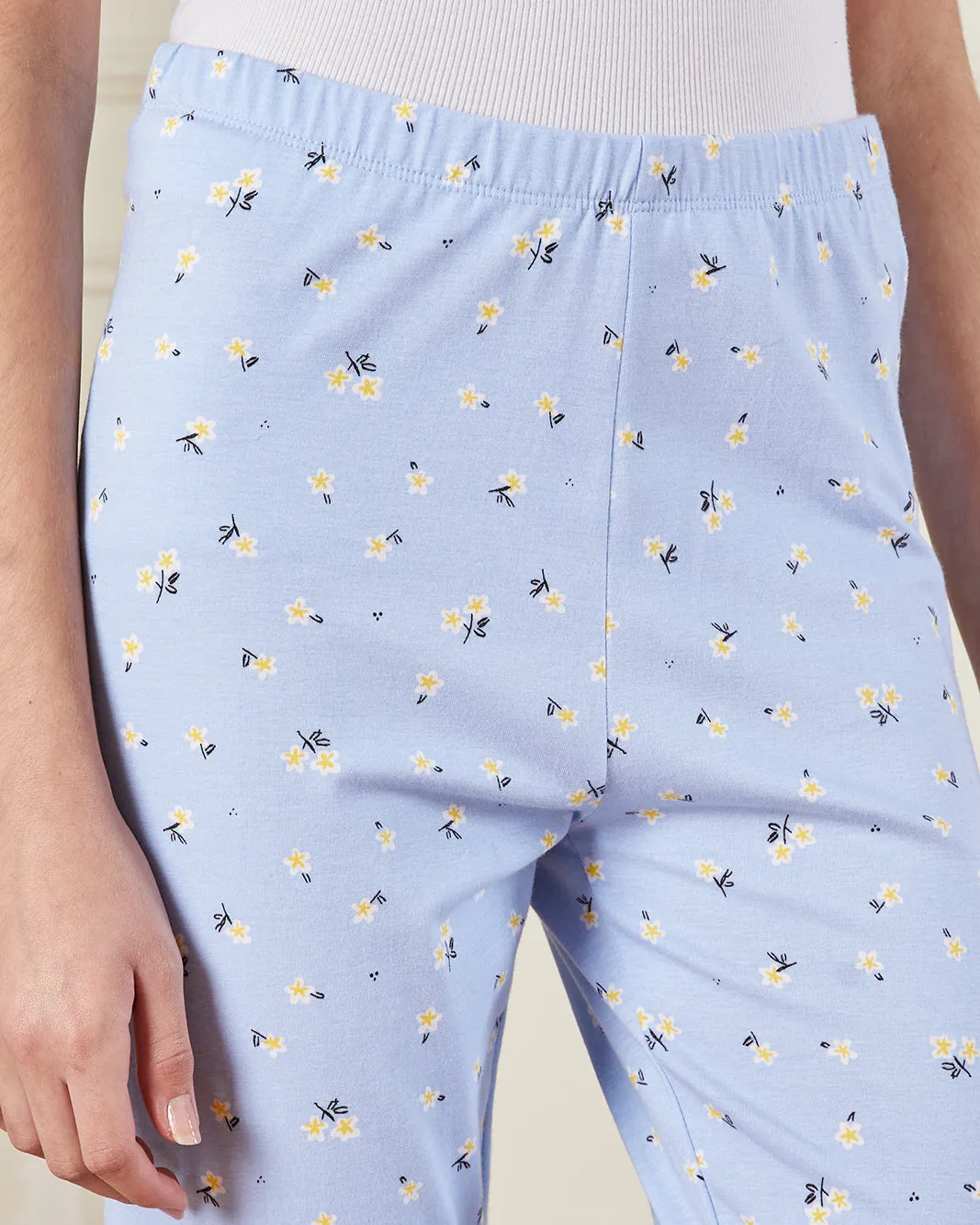 Senior Girls Blue Floral Print Leggings sold by Redtag product image thumbnail 4