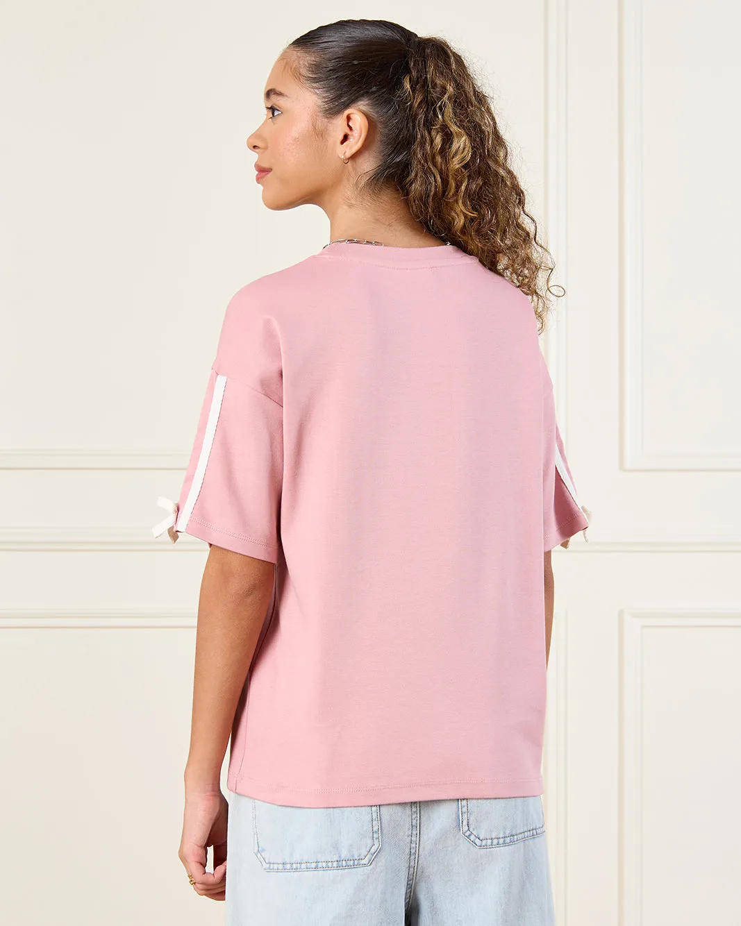 Senior Girls Pink Printed T-Shirt sold by Redtag product image thumbnail 3