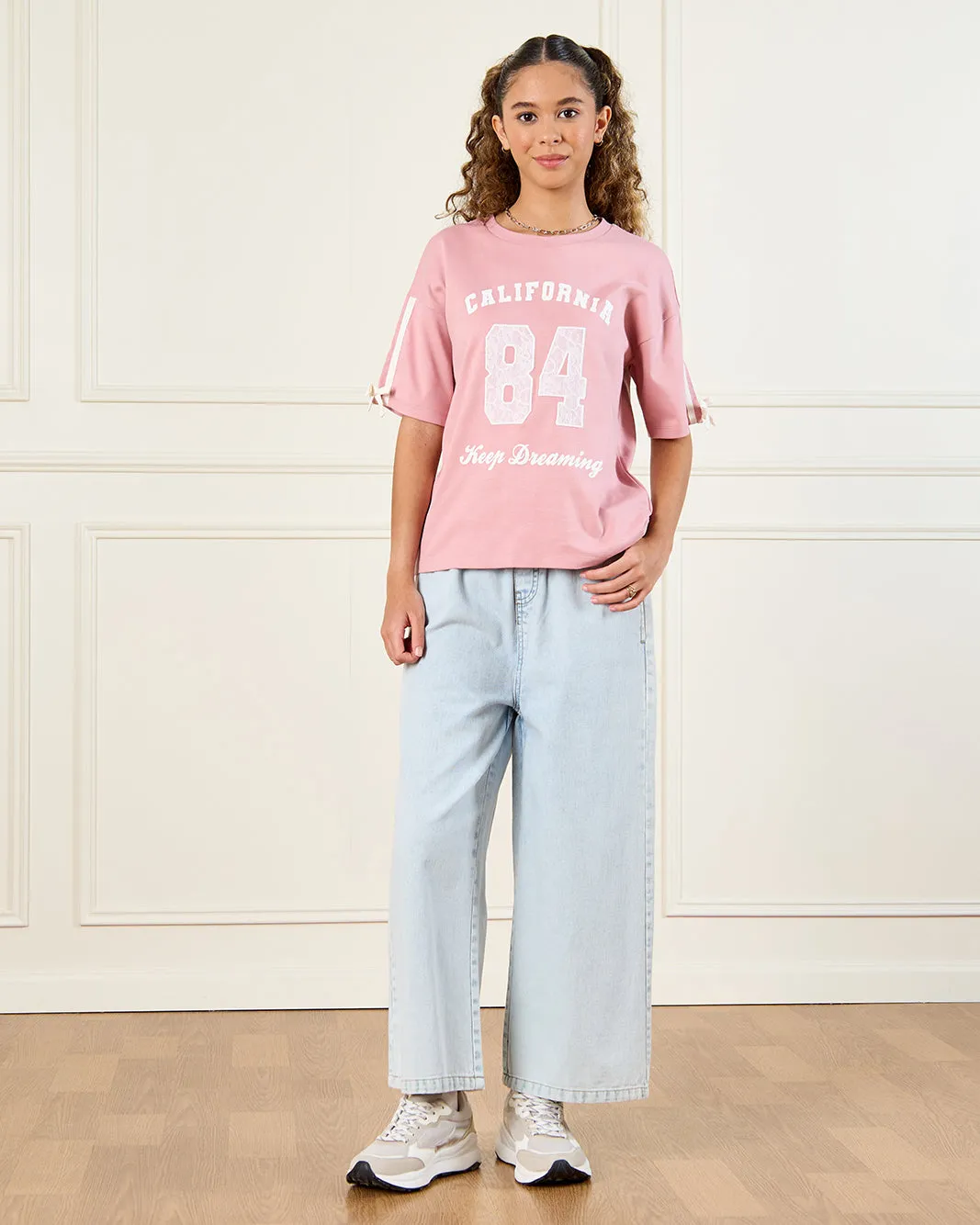 Senior Girls Pink Printed T-Shirt sold by Redtag product image thumbnail 2