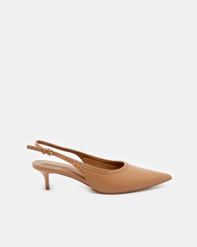 Women Taupe Studs Embellished Slingback sold by Redtag