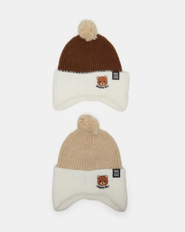 Boys White Knitted Cap Set (2 Piece) sold by Redtag