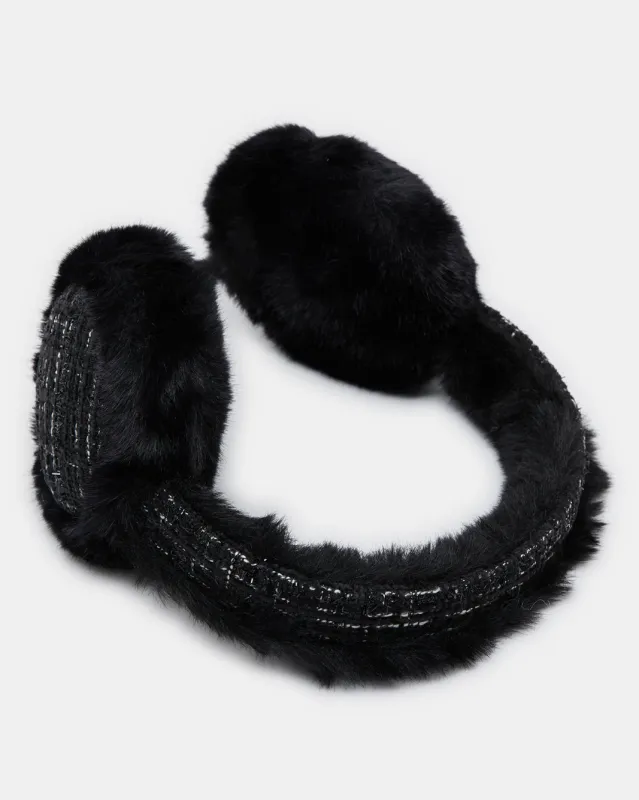 Women Black Embellished Earmuff sold by Redtag