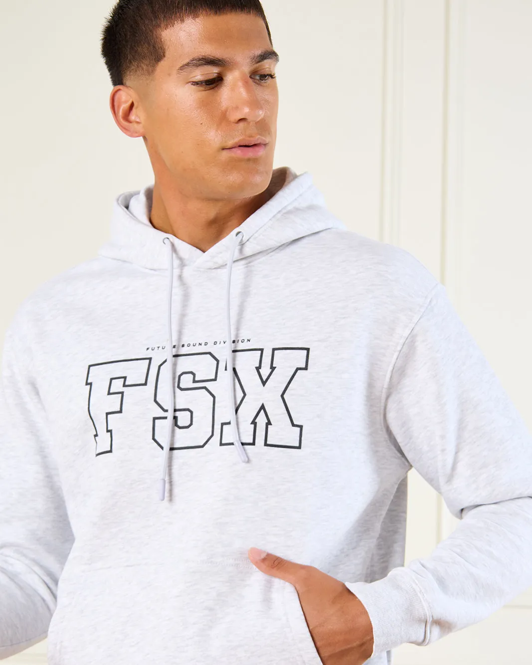 Men Grey FSX Print Hooded Sweatshirt sold by Redtag product image thumbnail 4
